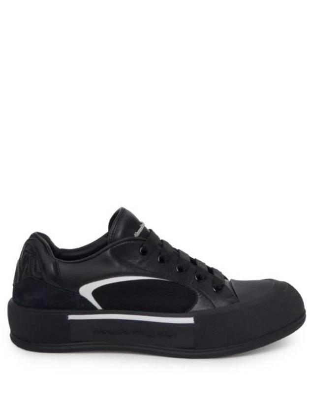 Skate Deck Plimsol Low Top Sneakers Black - ALEXANDER MCQUEEN - BALAAN 2