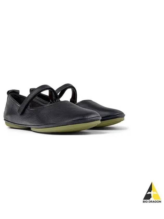 Right Leather Mary Jane Flat Shoes Black - CAMPER - BALAAN 2