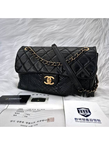 Python chain crossbag shoulder bag black - CHANEL - BALAAN 1