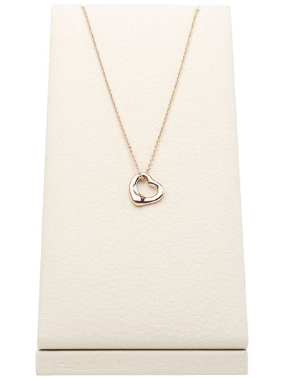 Pink gold Elsa Peretti open heart necklace 11MM 33976 4 - TIFFANY & CO. - BALAAN 2