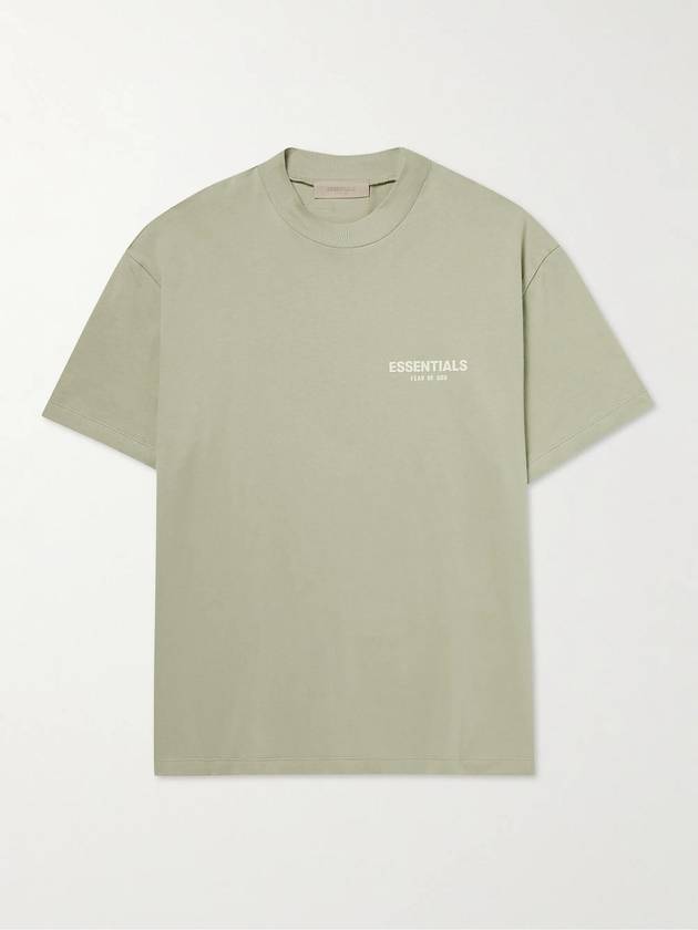 Fear of God Essentials Short Sleeve TShirt Green Ivory Ecru Brown - FEAR OF GOD ESSENTIALS - BALAAN 4