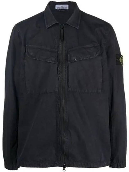 Wappen Patch Old Effect Zip-Up Jacket Navy - STONE ISLAND - BALAAN 2