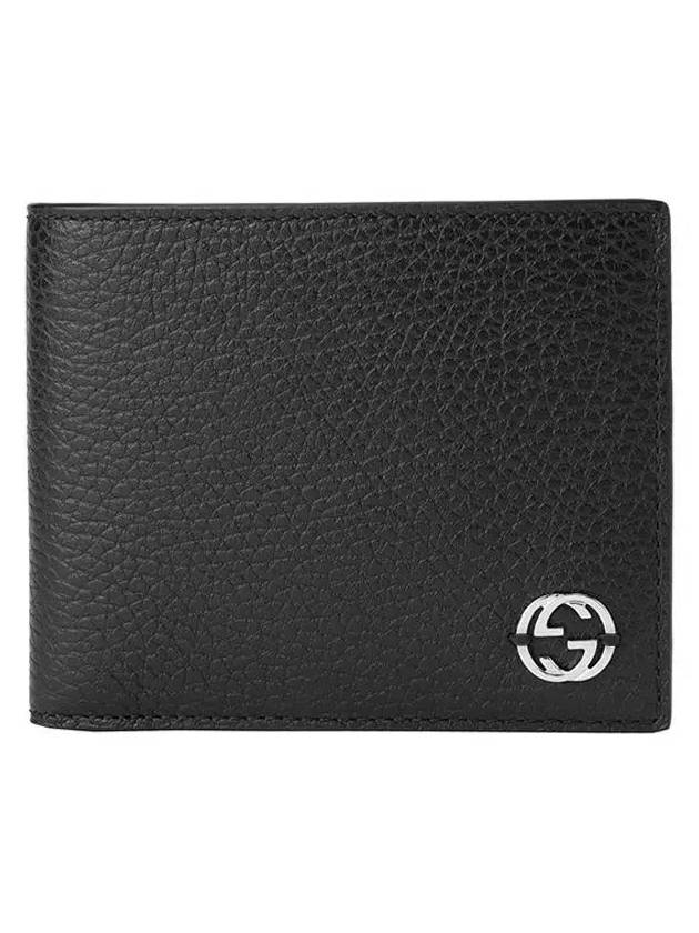 GG Interlocking Two Tone Half Wallet Black - GUCCI - BALAAN 2