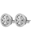 Miller Crystal Stud Earrings Silver - TORY BURCH - BALAAN 3