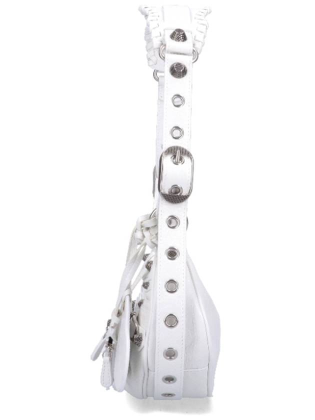 Le Cagole XS Lambskin Shoulder Bag White - BALENCIAGA - BALAAN 6