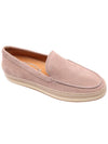 Logo Suede Loafers Pink - TOD'S - BALAAN 4