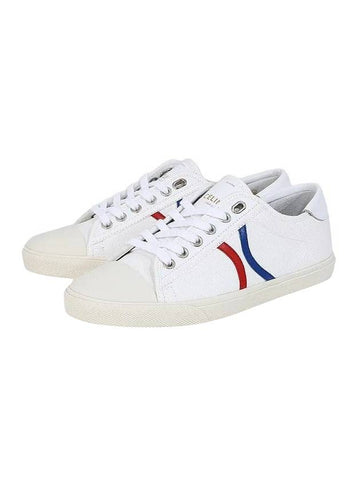 Toe Cap Lace-up Low Top Sneakers White - CELINE - BALAAN 1