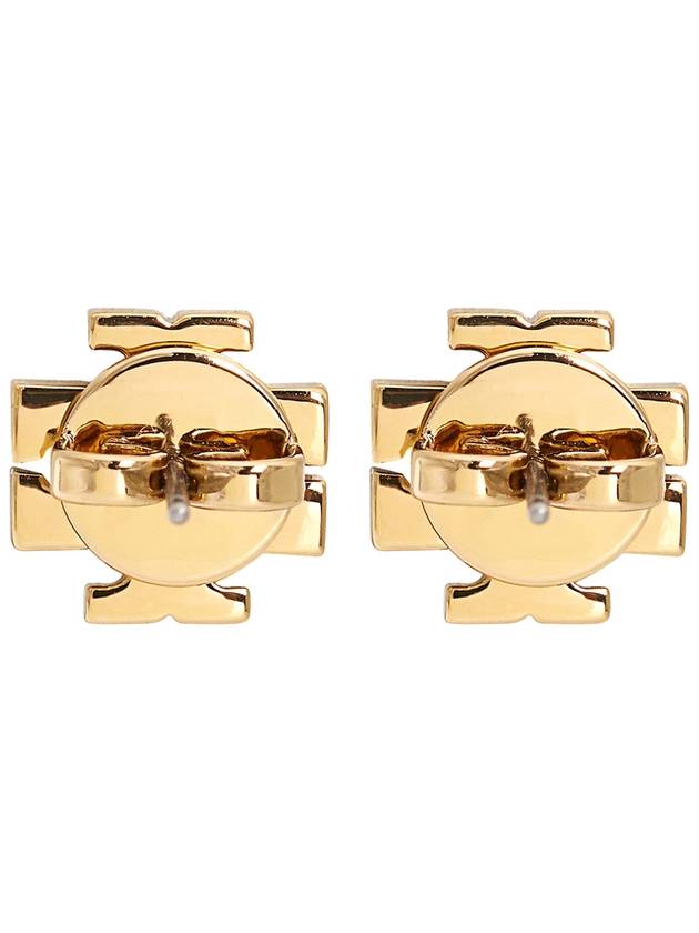 Crystal Logo Stud Earrings Gold - TORY BURCH - BALAAN 6