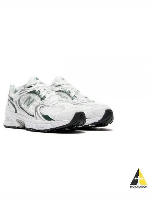 530 Mesh Panel Low Top Sneakers Green White - NEW BALANCE - BALAAN 2