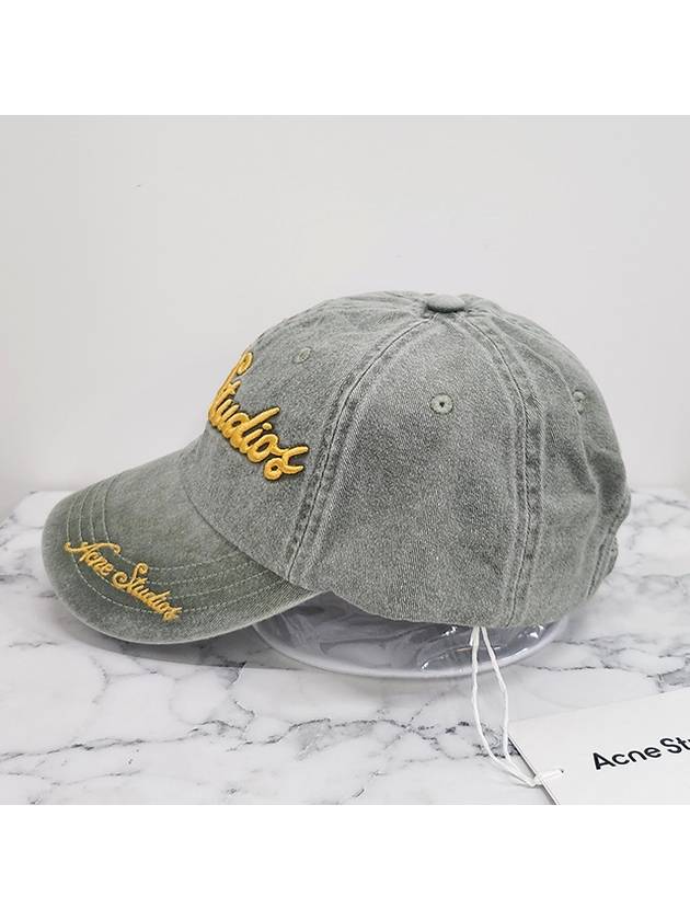 Embroidered Logo Ball Cap Sage Green - ACNE STUDIOS - BALAAN 4