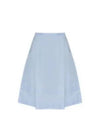 Micro Pleated Cotton A-Line Skirt Blue - MARNI - BALAAN 2