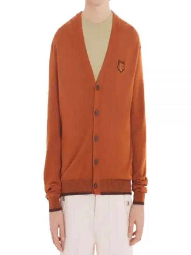 Bold Fox Head Cotton Cardigan Tobacco - MAISON KITSUNE - BALAAN 2