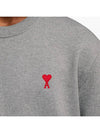 Small Heart Logo Sweatshirt Grey - AMI - BALAAN 5