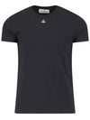 Embroided ORB Peru Short Sleeve T-Shirt Black - VIVIENNE WESTWOOD - BALAAN 2