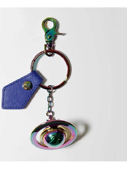 Saffiano 3D Key Holder Iridescent Blue - VIVIENNE WESTWOOD - BALAAN 2