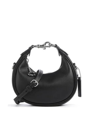 Jonie Fine Grain Leather Shoulder Bag Black - COACH - BALAAN 1