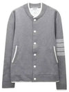 Anchor Jacquard 4-Bar Bomber Jacket Light Grey - THOM BROWNE - BALAAN 2