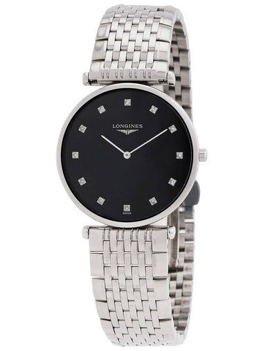 Longines La Grande Classique Quartz Diamond Black Dial Ladies Watch L4.709.4.55.6 - LONGINES - BALAAN 1