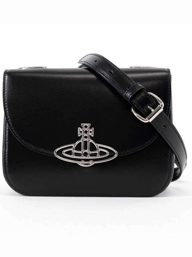 Linda Logo Plaque Cross Bag Black - VIVIENNE WESTWOOD - BALAAN 3