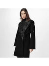 Hooded Wrap Single Coat Black - LOUIS VUITTON - BALAAN 4