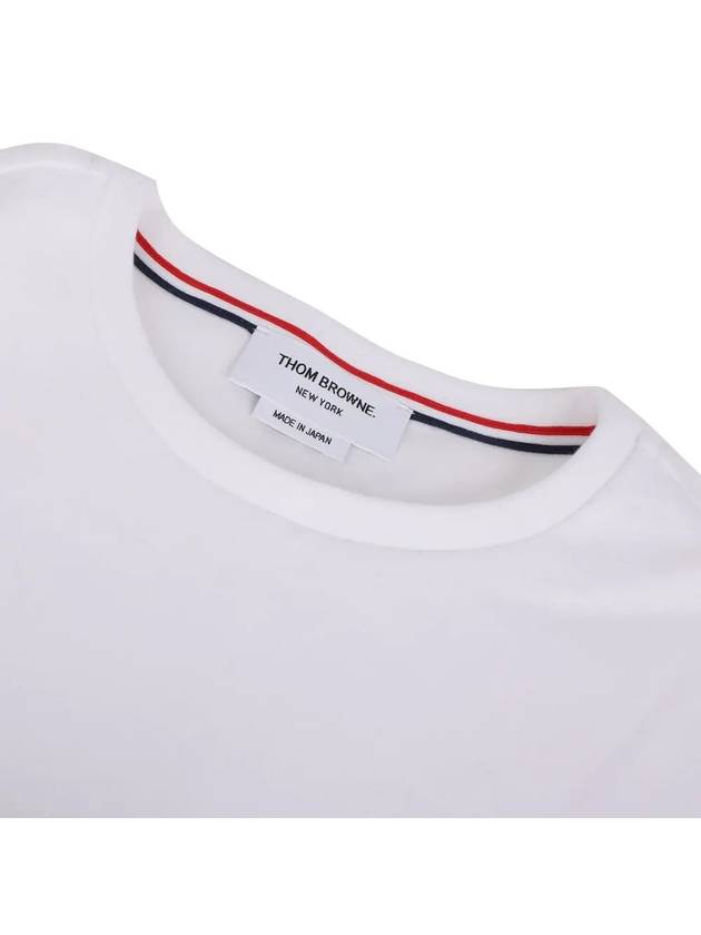 Cotton Rugby Long Sleeve T-Shirt White - THOM BROWNE - BALAAN 4