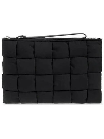 Cassette Small Flat Clutch Bag Black - BOTTEGA VENETA - BALAAN 2