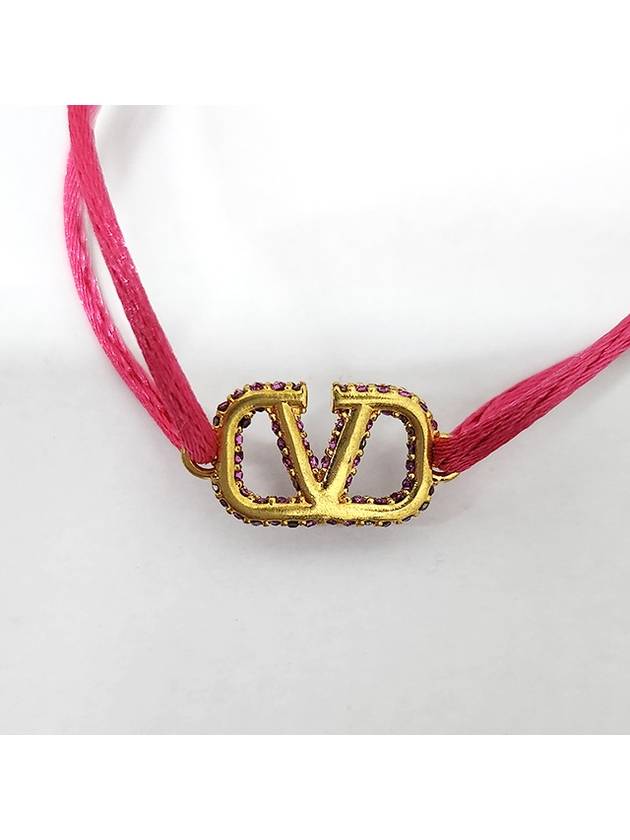 V Logo Garavani Bracelet Pink - VALENTINO - BALAAN 7