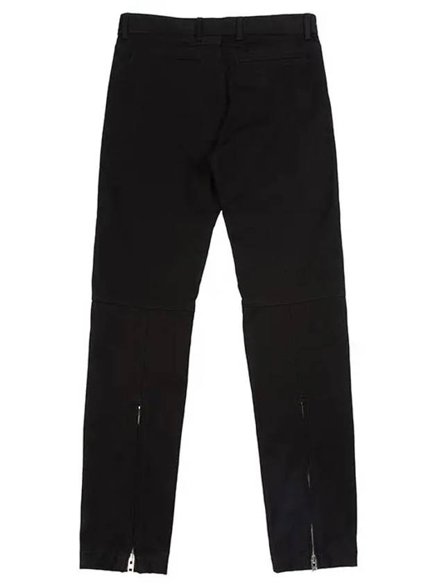 Diagonal leather zipper detail black jeans 0908469001 - GIVENCHY - BALAAN 7