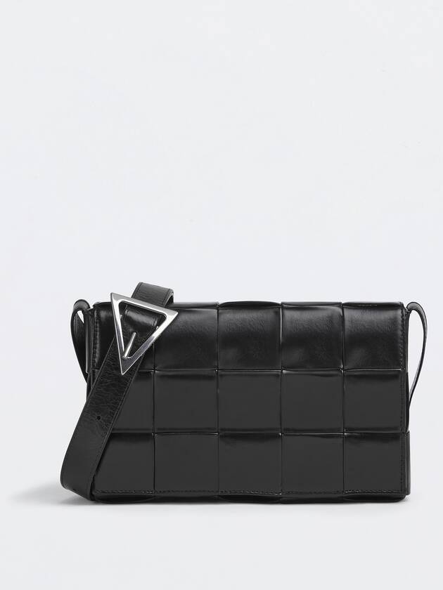 Cassette Intrecciato Small Leather Cross Bag Black - BOTTEGA VENETA - BALAAN 2