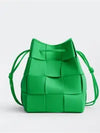 Intrecciato Cassette Small Bucket Bag Green - BOTTEGA VENETA - BALAAN 6