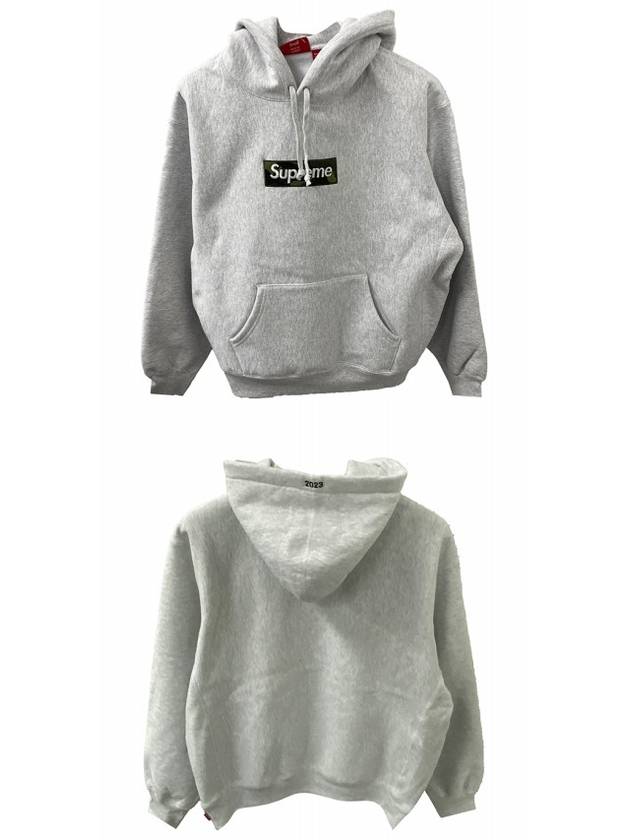 SW56 AG Box Logo Hooded Sweatshirt Ash Gray Men's TShirt TSH - SUPREME - BALAAN 4