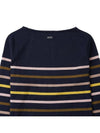 Logo Stripe Long Sleeve T-Shirt Navy - BARBOUR - BALAAN 8