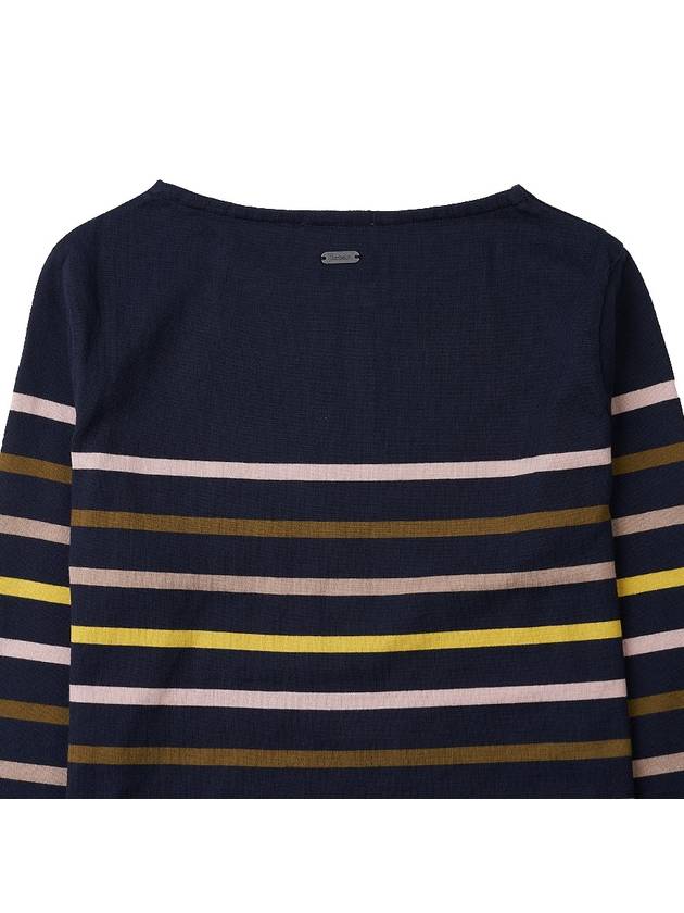 Logo Stripe Long Sleeve T-Shirt Navy - BARBOUR - BALAAN 8