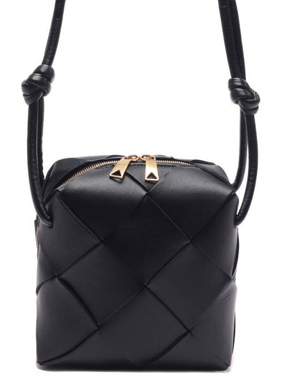 Cassette Intrecciato Mini Shoulder Bag Black - BOTTEGA VENETA - BALAAN 2