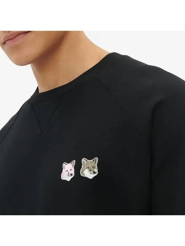 Monochrome Fox Head Patch Classic Sweatshirt Black - MAISON KITSUNE - BALAAN 5