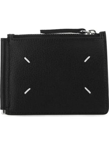 4 Stitch Slim Card Wallet Black - MAISON MARGIELA - BALAAN 1