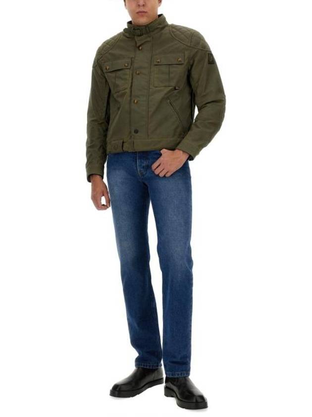 Brooklands Motorcycle Jacket Oligr Green - BELSTAFF - BALAAN 3