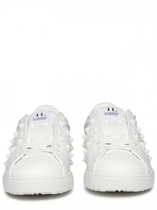 Rockstud Untitled Low-Top Sneakers White - VALENTINO - BALAAN 5