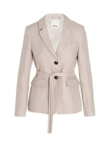 22SS GEREMIA Linen Jacket Sand 90410322 002 - MAX MARA - BALAAN 1