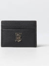 Grainy TB Logo Calfskin Card Wallet Black - BURBERRY - BALAAN 2