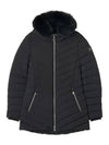 Women's Roselan Hooded Padded Black Fur Black - MOOSE KNUCKLES - BALAAN 2