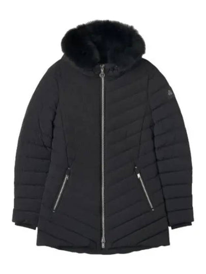 Women's Roselan Hooded Padded Black Fur Black - MOOSE KNUCKLES - BALAAN 2