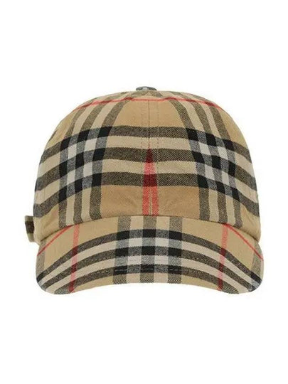 Check Cotton Ball Cap Beige - BURBERRY - BALAAN 2