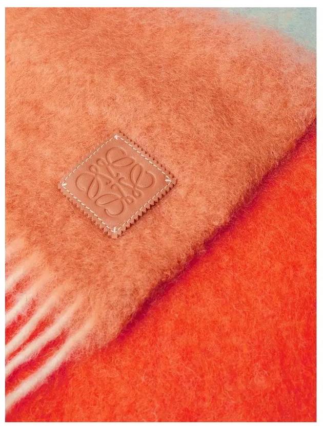 Striped Mohair Wool Muffler Camel - LOEWE - BALAAN 4