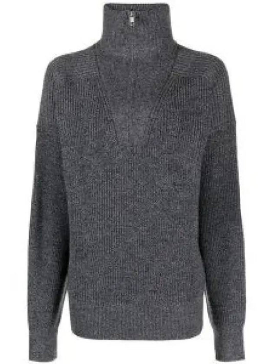 Women's Benny Half Zip Wool Knit Top Grey - ISABEL MARANT - BALAAN 2