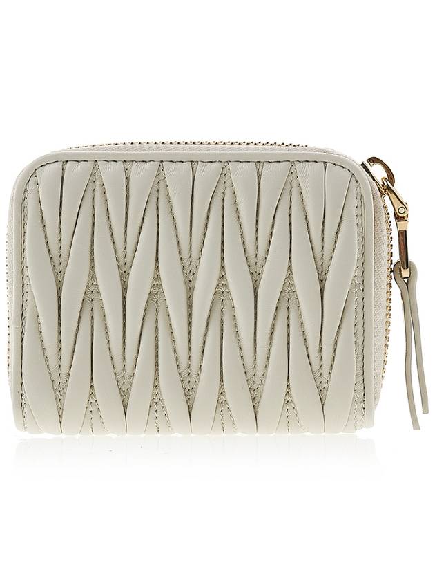 Matelasse Nappa Leather Coin Wallet White - MIU MIU - BALAAN 4