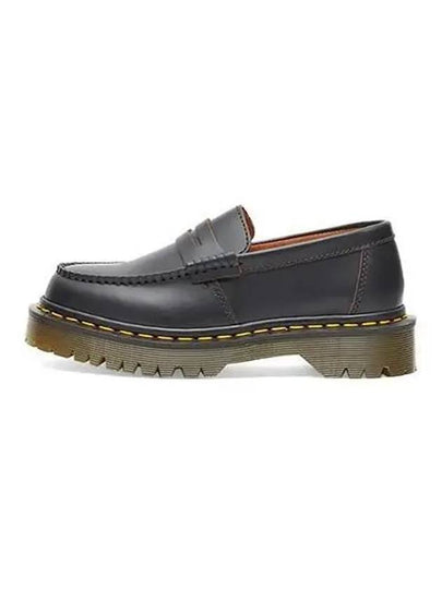 Fenton Becks Yellow Stitch Quillon Leather Loafers Black - DR. MARTENS - BALAAN 2