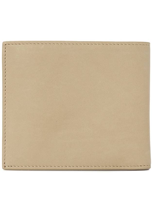 Cassandre Logo Bifold Half Wallet Beige - SAINT LAURENT - BALAAN 3