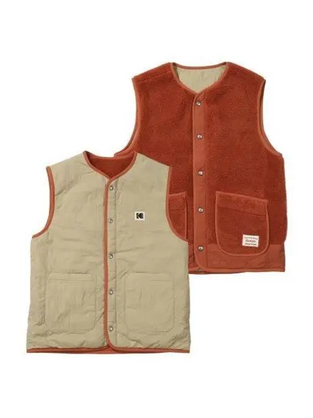 KODAK Brownie Reversible Fleece Vest ORANGE - KODO - BALAAN 1