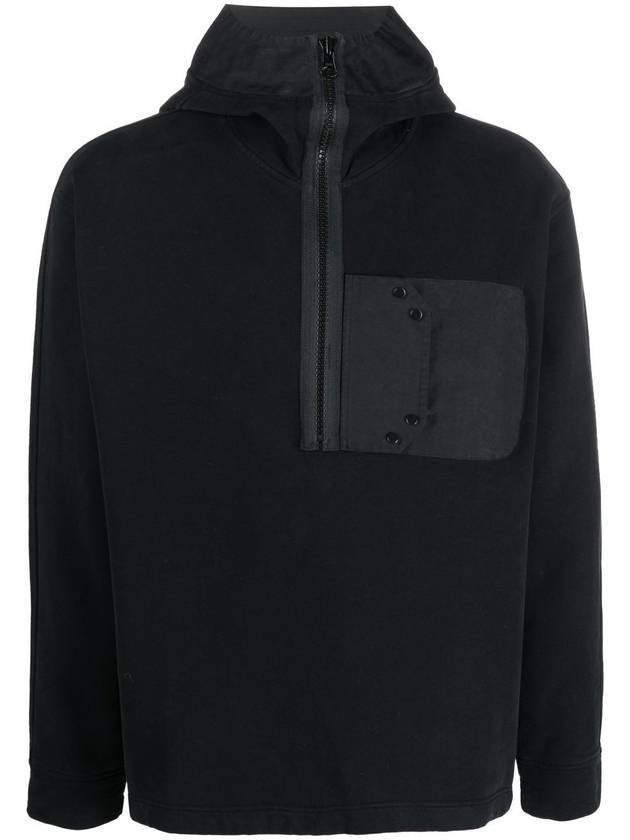 Snap Pocket Hooded Anorak Black - TEN C - BALAAN 1